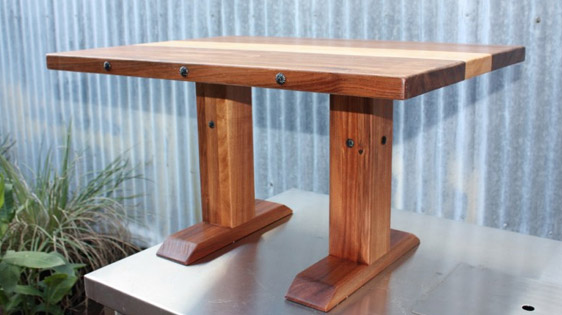 Custom Designed low dining table in Tasmanian Blackwood