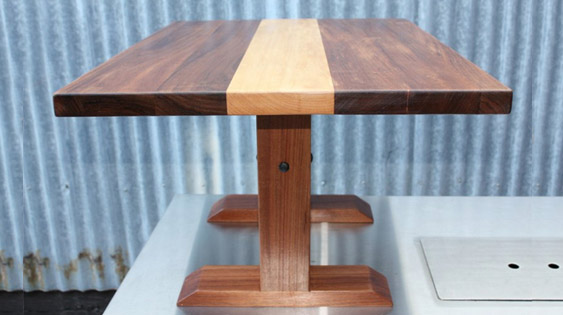 Custom Designed low dining table in Tasmanian Blackwood
